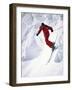 African-American Skier in Red-null-Framed Photographic Print