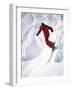 African-American Skier in Red-null-Framed Photographic Print