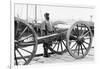 African American Soldier Guards Artillery in the Civil War-null-Framed Art Print