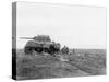 African American Soldiers Prepare to Advance with a Tank Along Empress Augusta Bay, Bougainville-null-Stretched Canvas