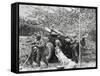 African American Soldiers Set Up a 155mm Howitzer Field Battery in France-null-Framed Stretched Canvas