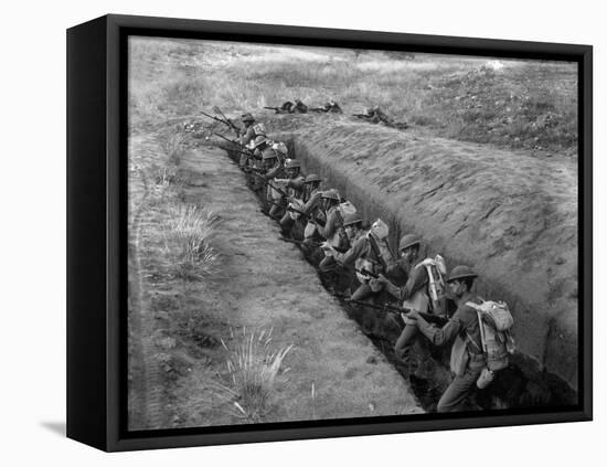 African American Soldiers Training at Fort Huachuca-null-Framed Stretched Canvas