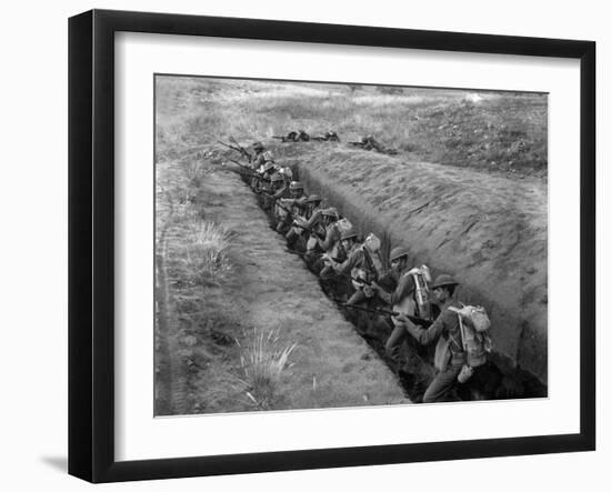 African American Soldiers Training at Fort Huachuca-null-Framed Photo