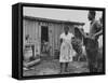 African-American Student and Leader of Lunch Counter Sit-Ins, Virginies Thornton, Standing at Home-null-Framed Stretched Canvas