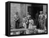 African American Students Being Escorted at School by Federal Troops-null-Framed Stretched Canvas