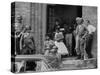 African American Students Being Escorted at School by Federal Troops-null-Stretched Canvas