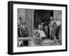 African American Students Being Escorted at School by Federal Troops-null-Framed Photographic Print