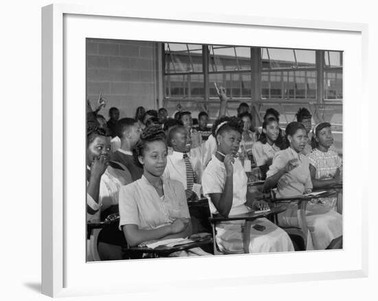 African-American Students in Class at Brand New George Washington Carver High School-Margaret Bourke-White-Framed Photographic Print