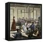 African-American Students in the Assembly-Room at the Hampton Institute in Virginia, 1870s-null-Framed Stretched Canvas