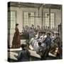 African-American Students in the Assembly-Room at the Hampton Institute in Virginia, 1870s-null-Stretched Canvas