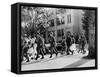 African-American Students Leaving under Military Escort, Little Rock, 1957-null-Framed Stretched Canvas