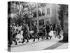 African-American Students Leaving under Military Escort, Little Rock, 1957-null-Stretched Canvas