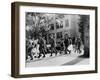 African-American Students Leaving under Military Escort, Little Rock, 1957-null-Framed Photo