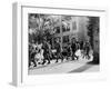 African-American Students Leaving under Military Escort, Little Rock, 1957-null-Framed Photo