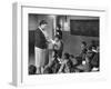 African-American Teacher and Children in Segregated School Classroom-null-Framed Photographic Print