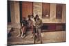 African American Teenage Street Gang Members in North Philadelphia, Ca. 1975-null-Mounted Photo