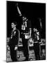 African American Track Star Tommie Smith, John Carlos After Winning Gold and Bronze Olympic Medal-John Dominis-Mounted Premium Photographic Print
