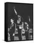 African-American Track Stars Tommie Smith and John Carlos after Winning Olympic Medals-John Dominis-Framed Stretched Canvas