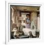 African American Virginia Lee Tanner Ironing in Her Rented House-null-Framed Photographic Print