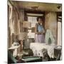 African American Virginia Lee Tanner Ironing in Her Rented House-null-Mounted Photographic Print