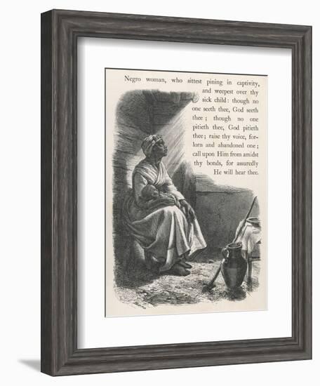 African-American Woman and Sick Child in Hovel-null-Framed Art Print