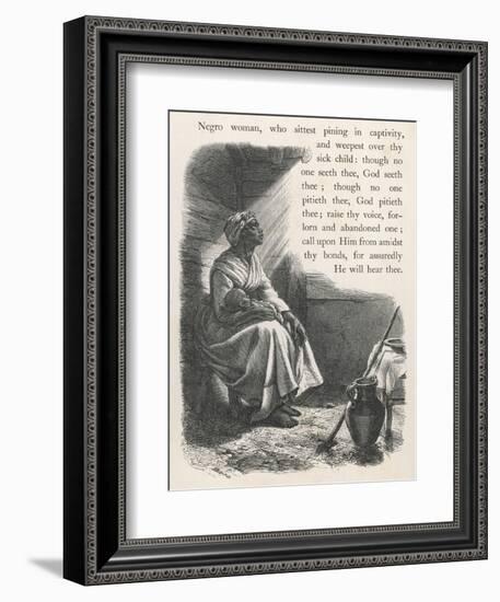 African-American Woman and Sick Child in Hovel-null-Framed Art Print