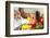 African American Womans Hand Slicing A Tomatoe-Samuel Borges-Framed Photographic Print