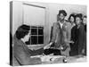 African American Women Registering for Basic Training, Women's Army Corp, 1940s-null-Stretched Canvas