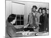 African American Women Registering for Basic Training, Women's Army Corp, 1940s-null-Mounted Photo