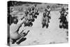 African American Women's Army Corps Nurses in an Early-Morning Workout-null-Stretched Canvas