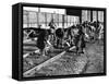 African American Women Working on a Railroad Crew-null-Framed Stretched Canvas