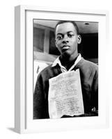 African American Youth Protests the Police Killing of Leonard Deadwyler-null-Framed Photo