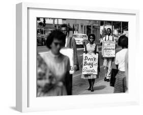 African Americans Connected with Core and Naacp Picketing Grants and its Lunch Counter-null-Framed Photographic Print