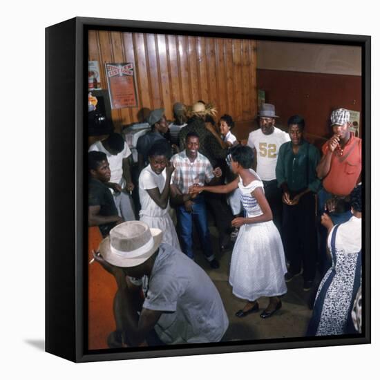 African Americans Dancing to the Jukebox at the Harlem Cafe-Margaret Bourke-White-Framed Stretched Canvas