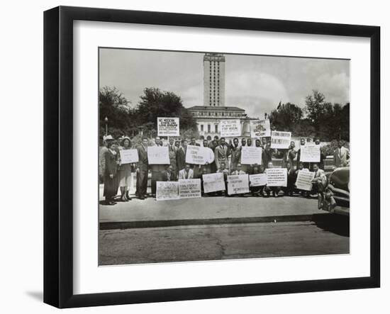 African Americans Demonstrate Against Segregation at the University of Texas, Austin-null-Framed Photo