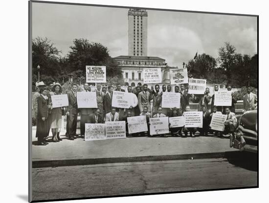 African Americans Demonstrate Against Segregation at the University of Texas, Austin-null-Mounted Photo