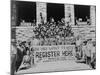 African Americans Encouraging Voter Registration at an Unidentified College Campus in 1948-null-Mounted Photo