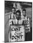 African Americans on Picket Line, Protesting Treatment at Lunch Counter-Howard Sochurek-Mounted Photographic Print