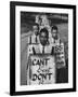 African Americans on Picket Line, Protesting Treatment at Lunch Counter-Howard Sochurek-Framed Photographic Print