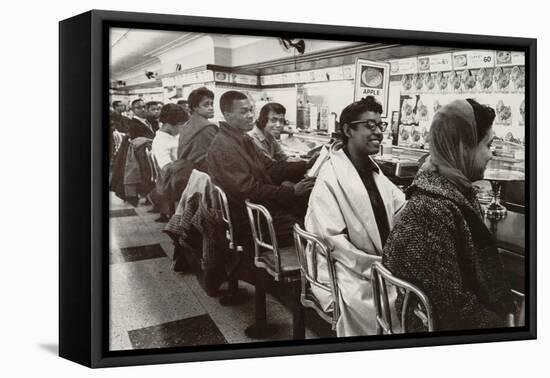 African Americans Sit in at a Lunch Counter in Nashville, Tennessee in 1960-null-Framed Stretched Canvas