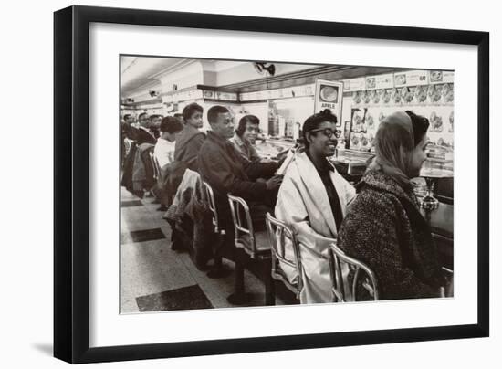 African Americans Sit in at a Lunch Counter in Nashville, Tennessee in 1960-null-Framed Photo