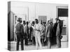 African Americans Wait at the Circuit Court to Register to Vote in Mississippi, 1960s-null-Stretched Canvas