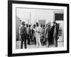 African Americans Wait at the Circuit Court to Register to Vote in Mississippi, 1960s-null-Framed Photo