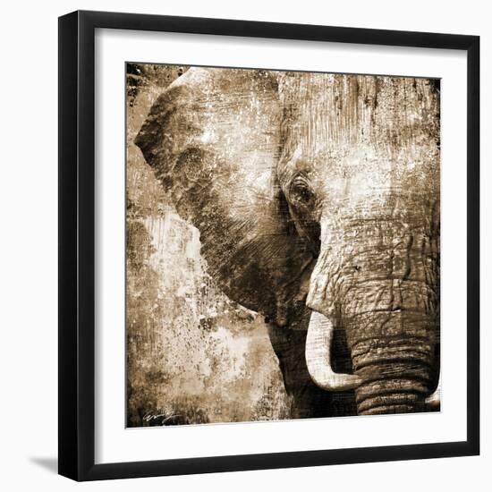 African Animals I - Sepia-Eric Yang-Framed Art Print