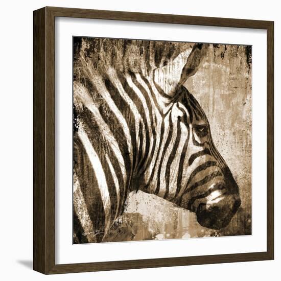 African Animals II - Sepia-Eric Yang-Framed Art Print