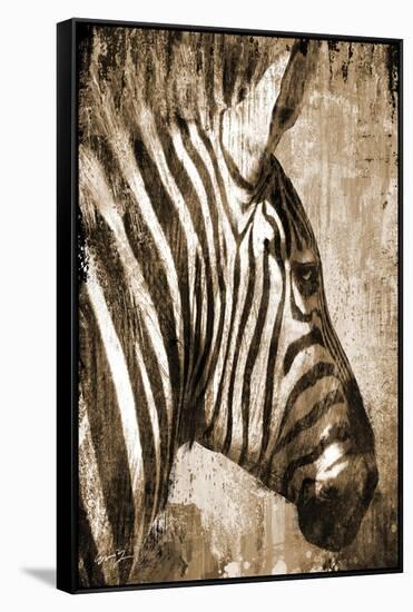 African Animals II - Sepia-Eric Yang-Framed Stretched Canvas