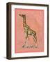 African Animals on Coral II-Studio W-Framed Art Print