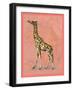 African Animals on Coral II-Studio W-Framed Art Print