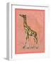 African Animals on Coral II-Studio W-Framed Art Print