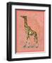 African Animals on Coral II-Studio W-Framed Art Print